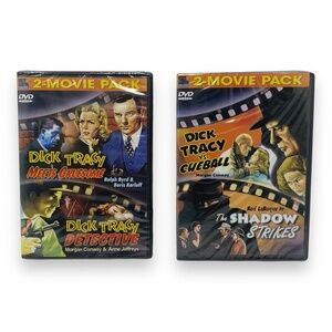 Dick Tracy Double Feature Set of 2 - Four Classic Detective Movies - NEW SEALED‎